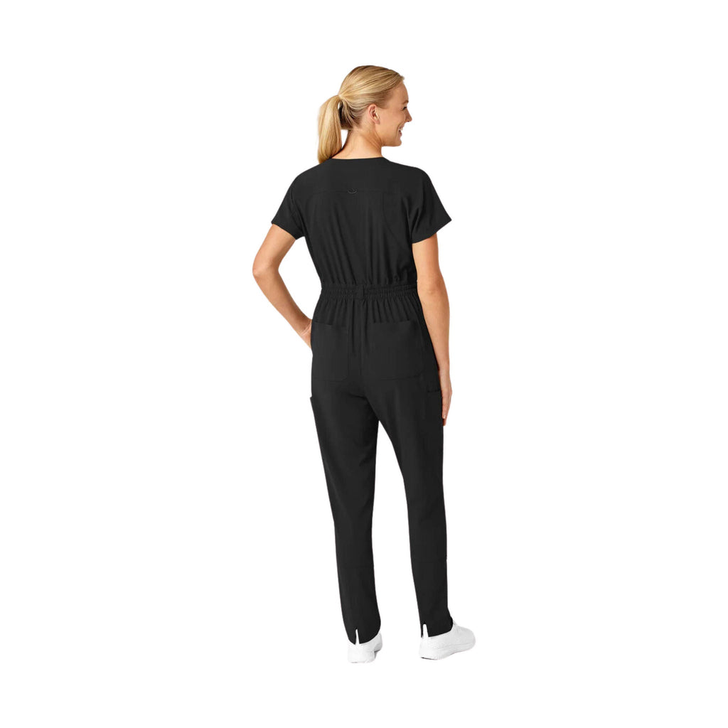 WonderWink Women's Zip Front Jumpsuit - Black - ONLINE STORE CREDIT/EXCHANGE ONLY - Lenny's Shoe & Apparel