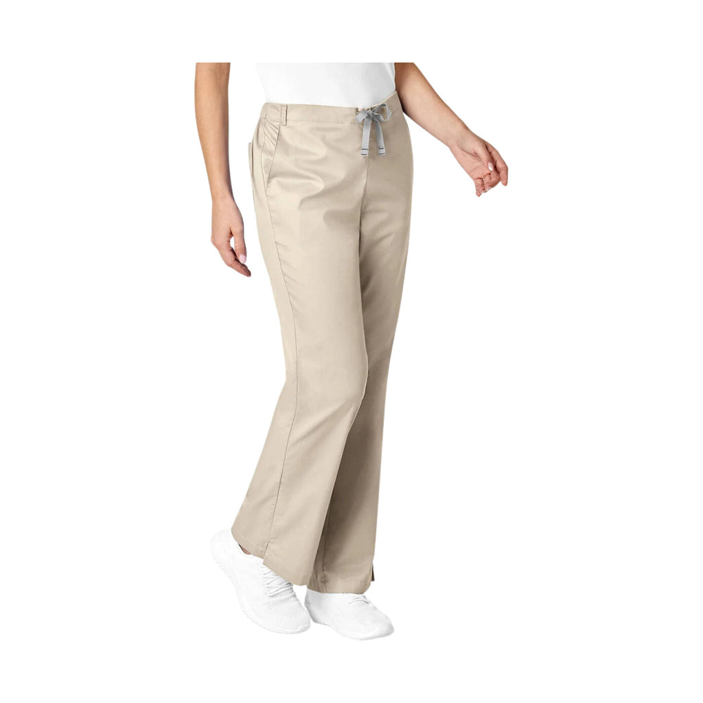 WonderWink Work Women's Flare Leg Scrub Pant - Khaki - Lenny's Shoe & Apparel