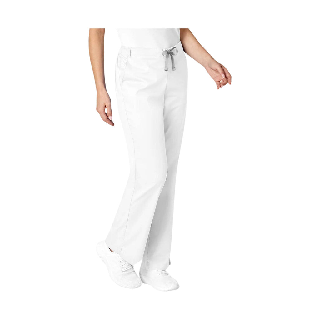 WonderWink Work Women's Flare Leg Scrub Pant - White - Lenny's Shoe & Apparel