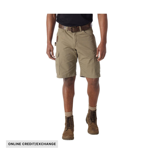 Wrangler Men's Riggs Workwear Ripstop Ranger Cargo Short - Bark - ONLINE CREDIT/EXCHANGE - Lenny's Shoe & Apparel