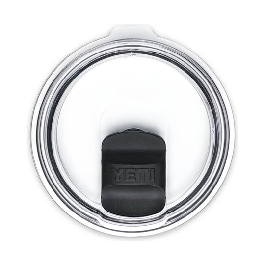 Clear tumbler lid with black slider insert