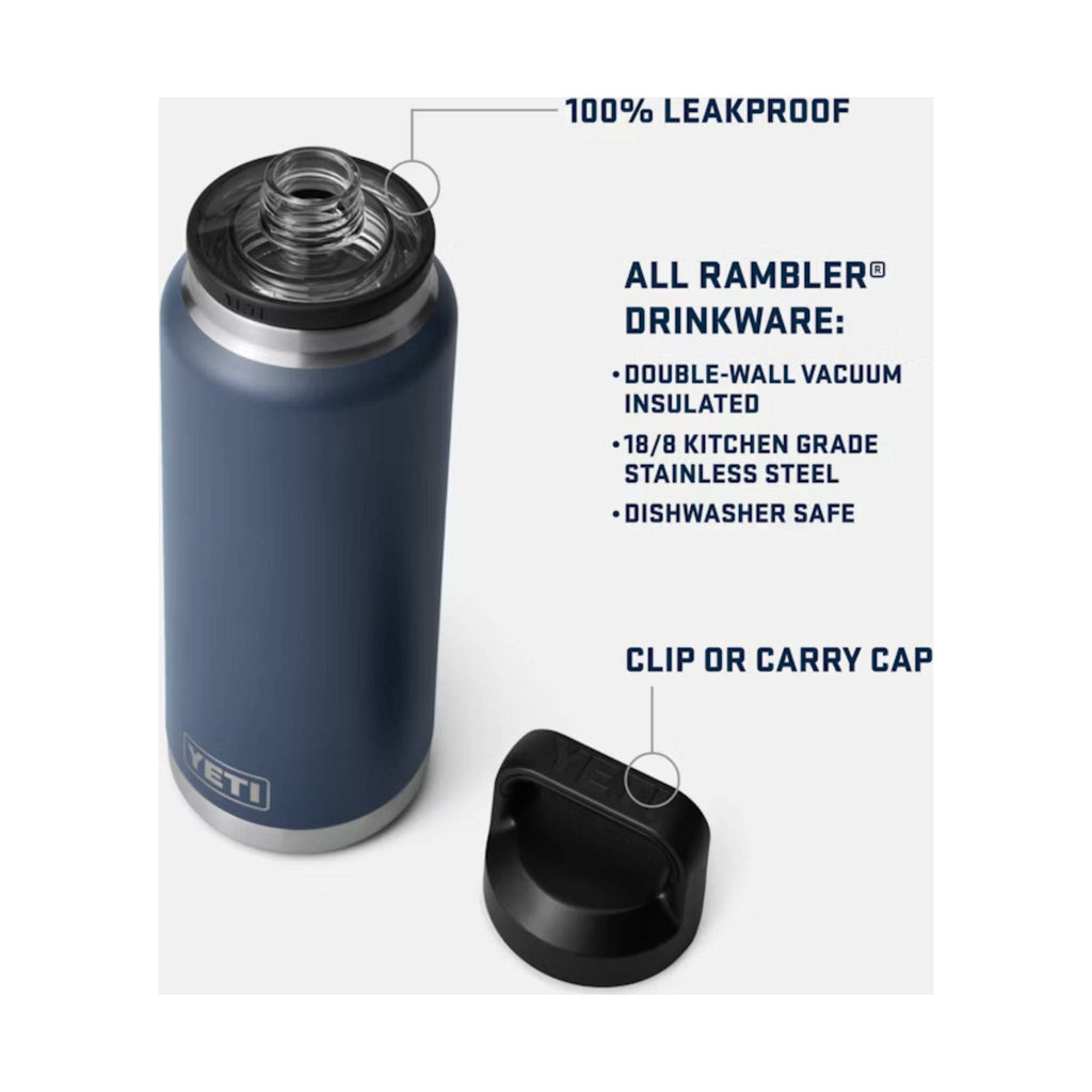 YETI Rambler 36 oz With Chug Cap Water Bottle - Black - Lenny's Shoe & Apparel