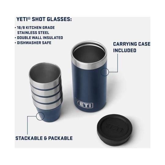 YETI Shot Glasses and Case - Black - Lenny's Shoe & Apparel
