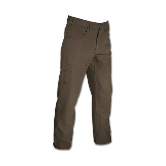 Brown work pants with reinforced knees and cargo pockets