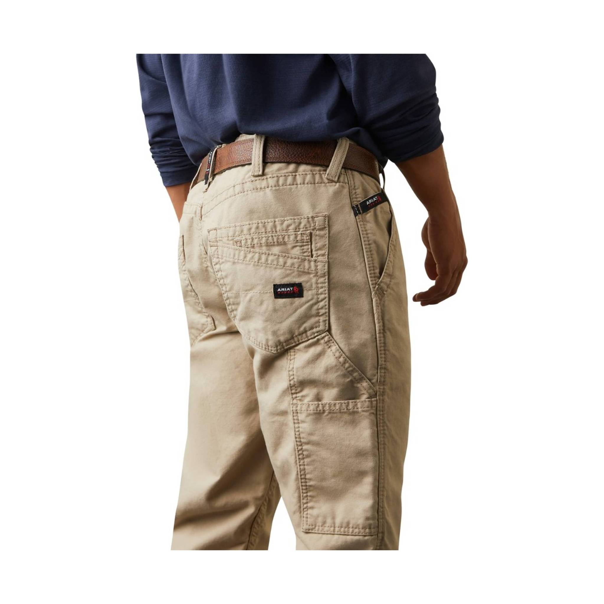 Ariat PantalÃ³n Corte De Bota Hombre ARIAT Pantalones De Trabajo Vaqueros Rebar Para Hombre – Corte Bota Con  Tecnología Durastretch Y ToughMax
