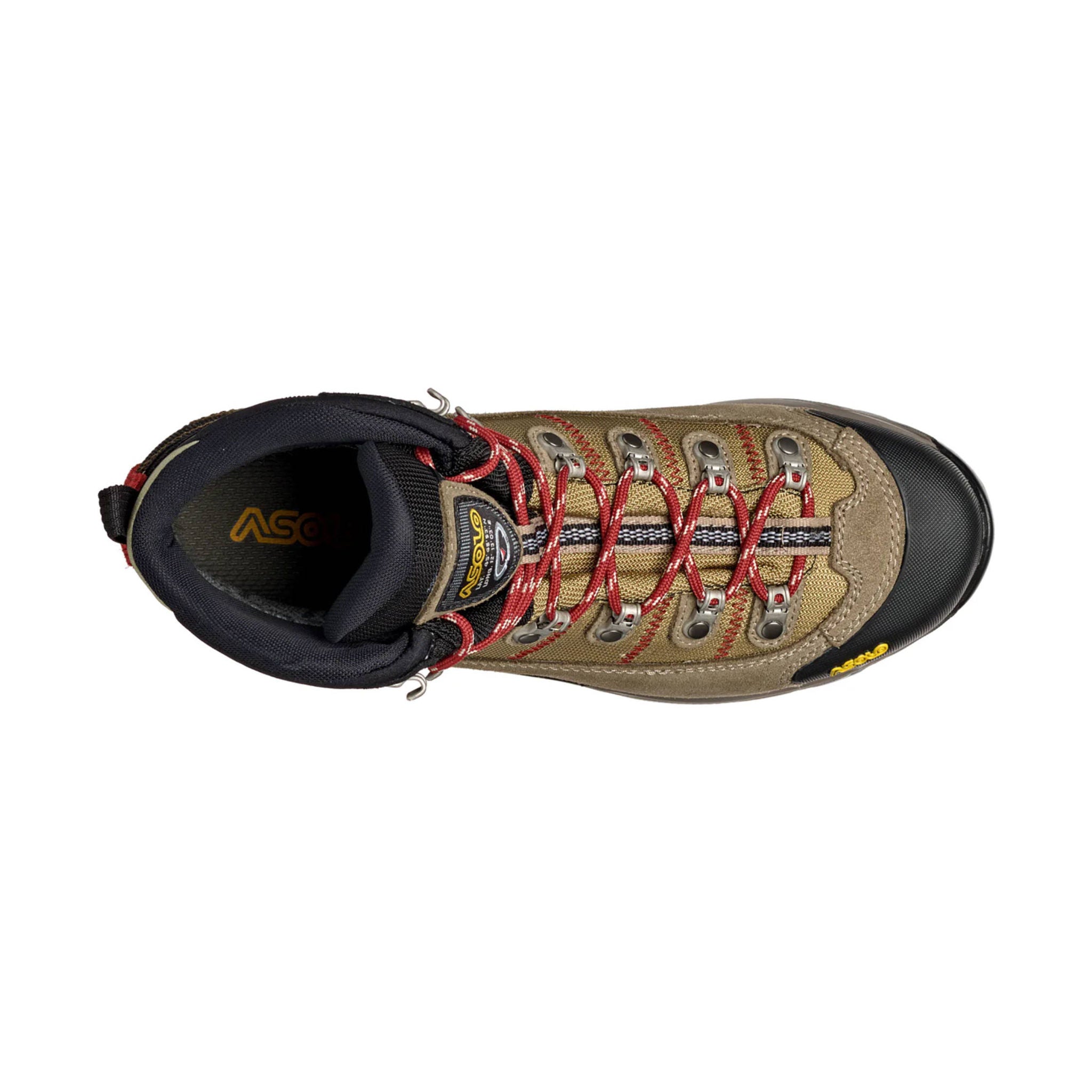 Asolo Brown and Red Hiking Boots Vintage Asolo Womens Hiking Brown Leather Hiker Stomper  main image 3