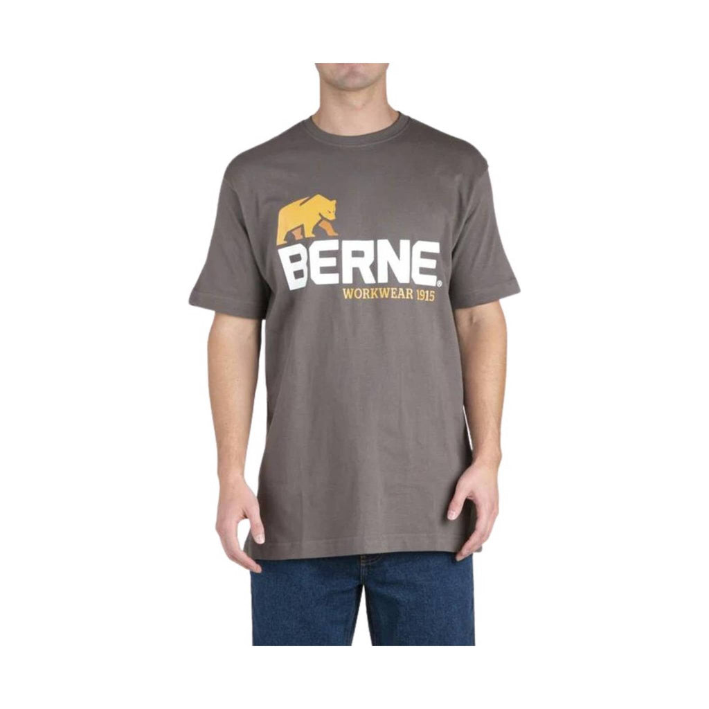 Berne Men's Logo Tee Shirt - Titanium - Lenny's Shoe & Apparel