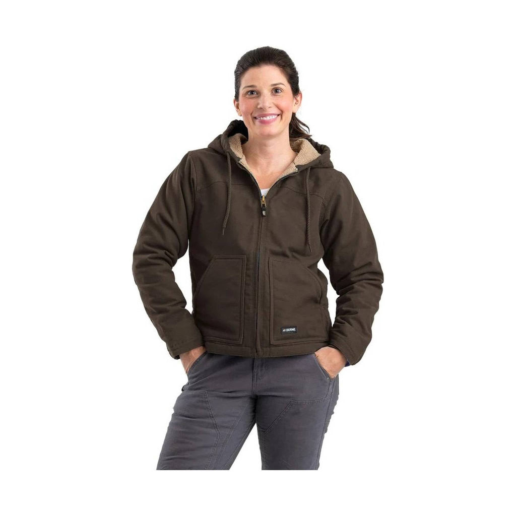 Berne Women's Sherpa-Lined Duck Hooded Jacket - Tuscan - Lenny's Shoe & Apparel