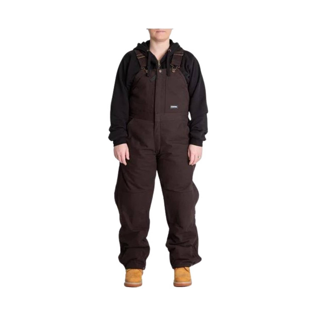 Berne Women's Washed Insulated Bib overall - Dark Brown - Lenny's Shoe & Apparel