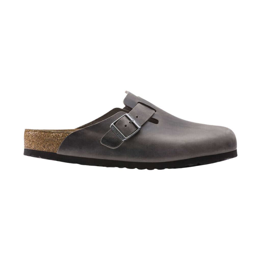 Birkenstock Boston Soft Footbed - Oiled Leather Iron - Lenny's Shoe & Apparel
