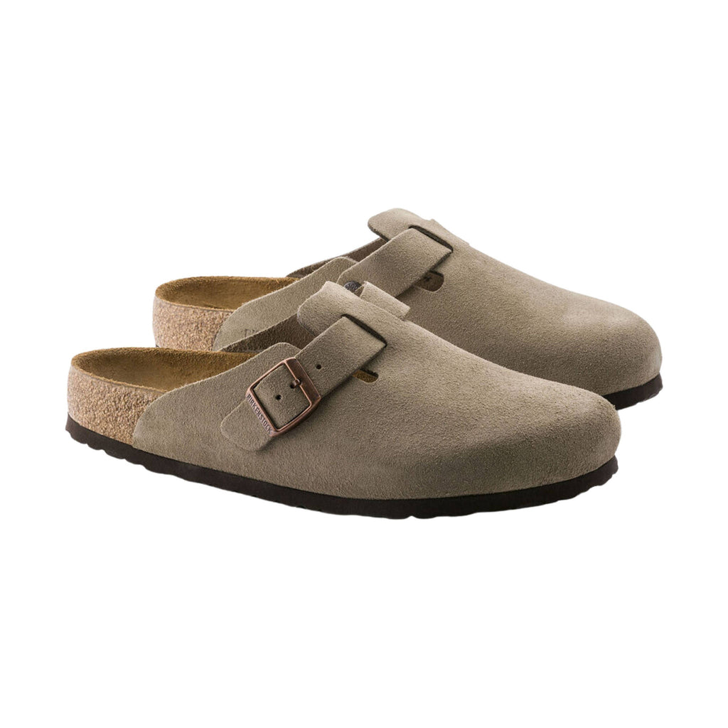 Birkenstock Boston Soft Footbed - Suede Taupe - Lenny's Shoe & Apparel
