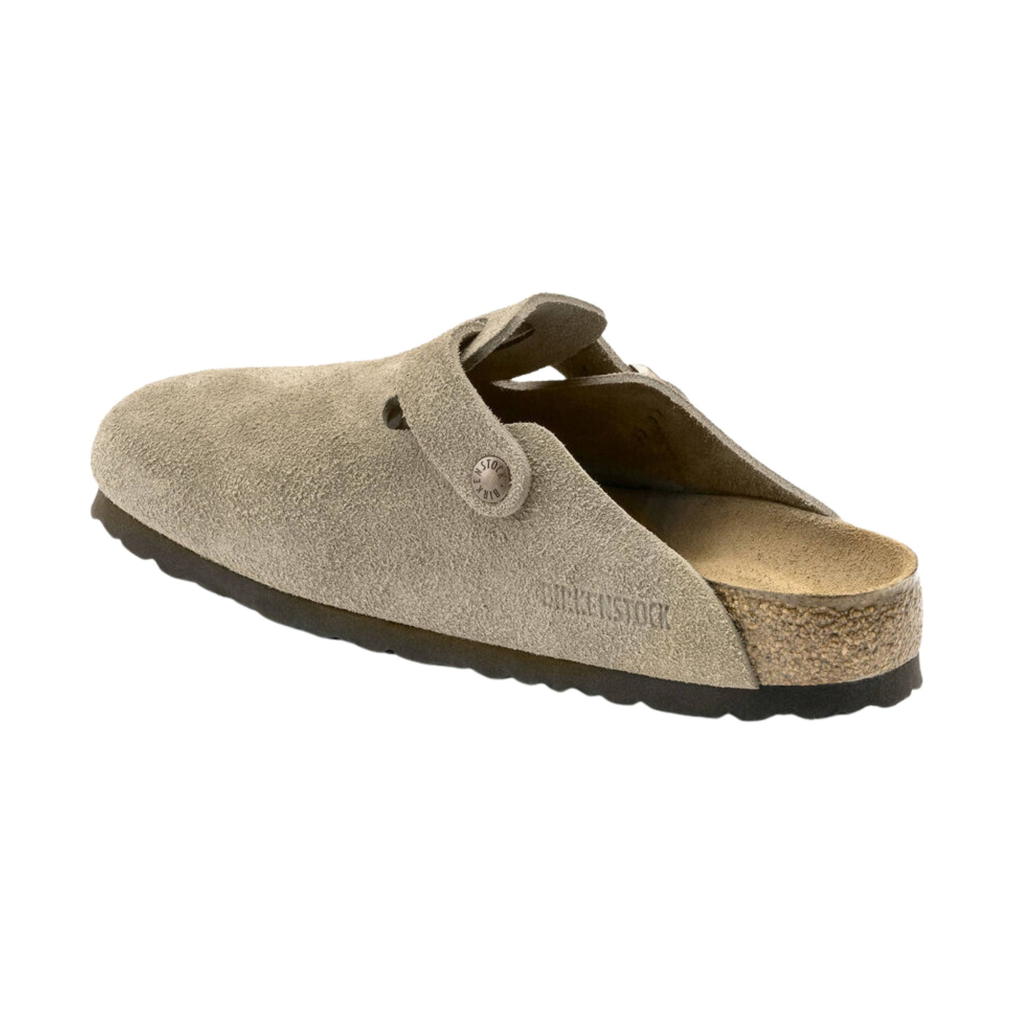 Birkenstock Boston Soft Footbed - Suede Taupe – Lenny's Shoe & Apparel
