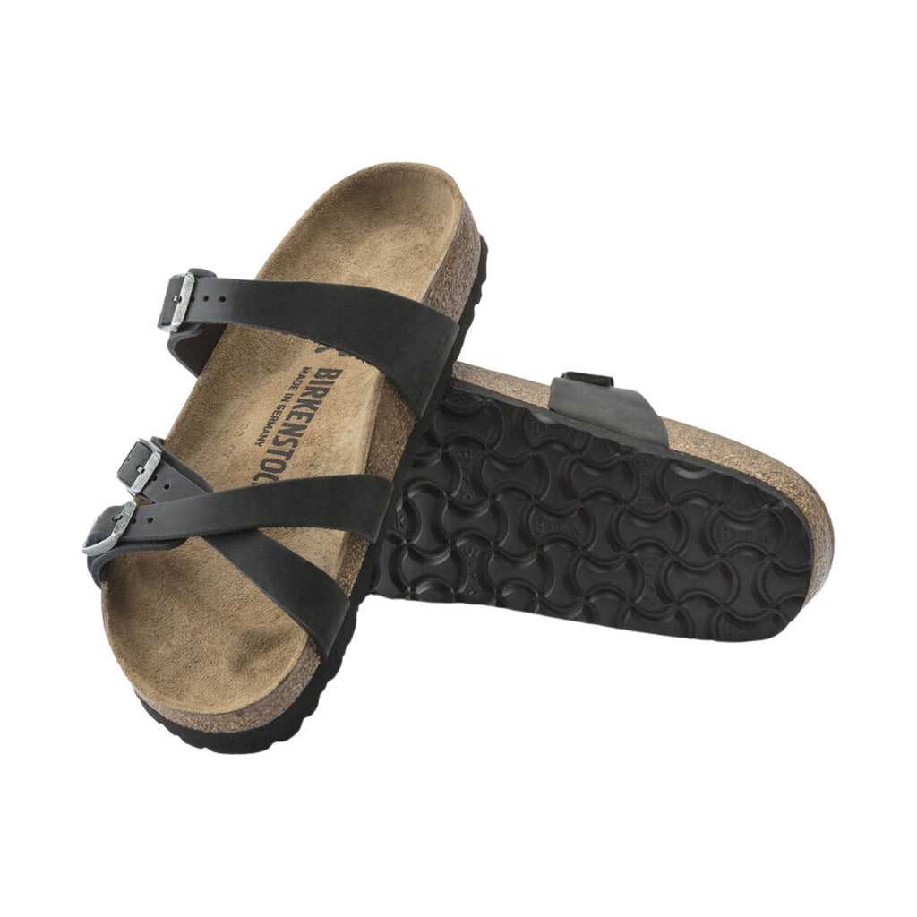 Birkenstock Franca Sandal - Oiled Leather Black - Lenny's Shoe & Apparel