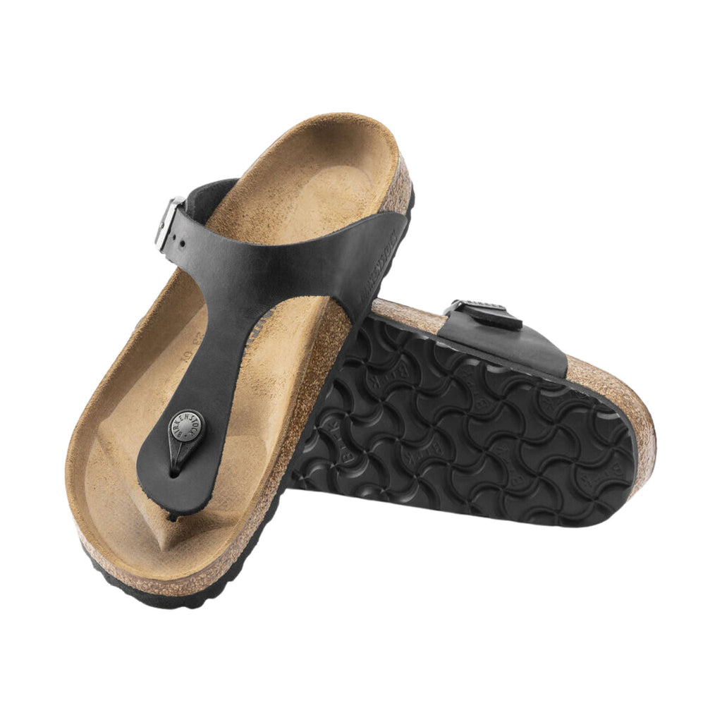 Birkenstock Gizeh Sandal - Oiled Leather Black - Lenny's Shoe & Apparel