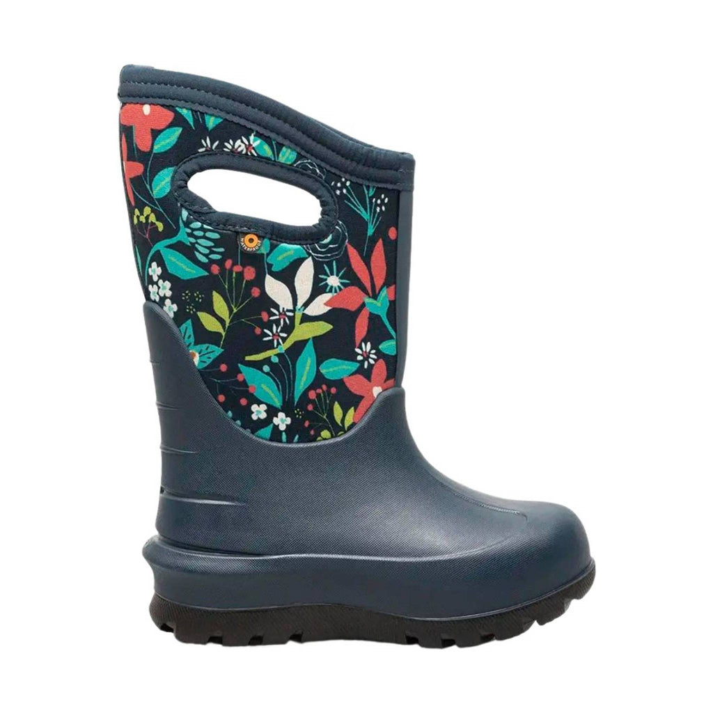 Bogs Kids' Classic Cartoon Flower Rain Boots - Ink Blue Multi - Lenny's Shoe & Apparel
