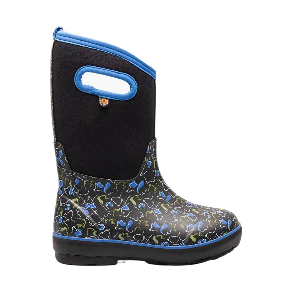 Bogs Kids' Classic II Pet Tall Rain Boot - Black Multi - Lenny's Shoe & Apparel
