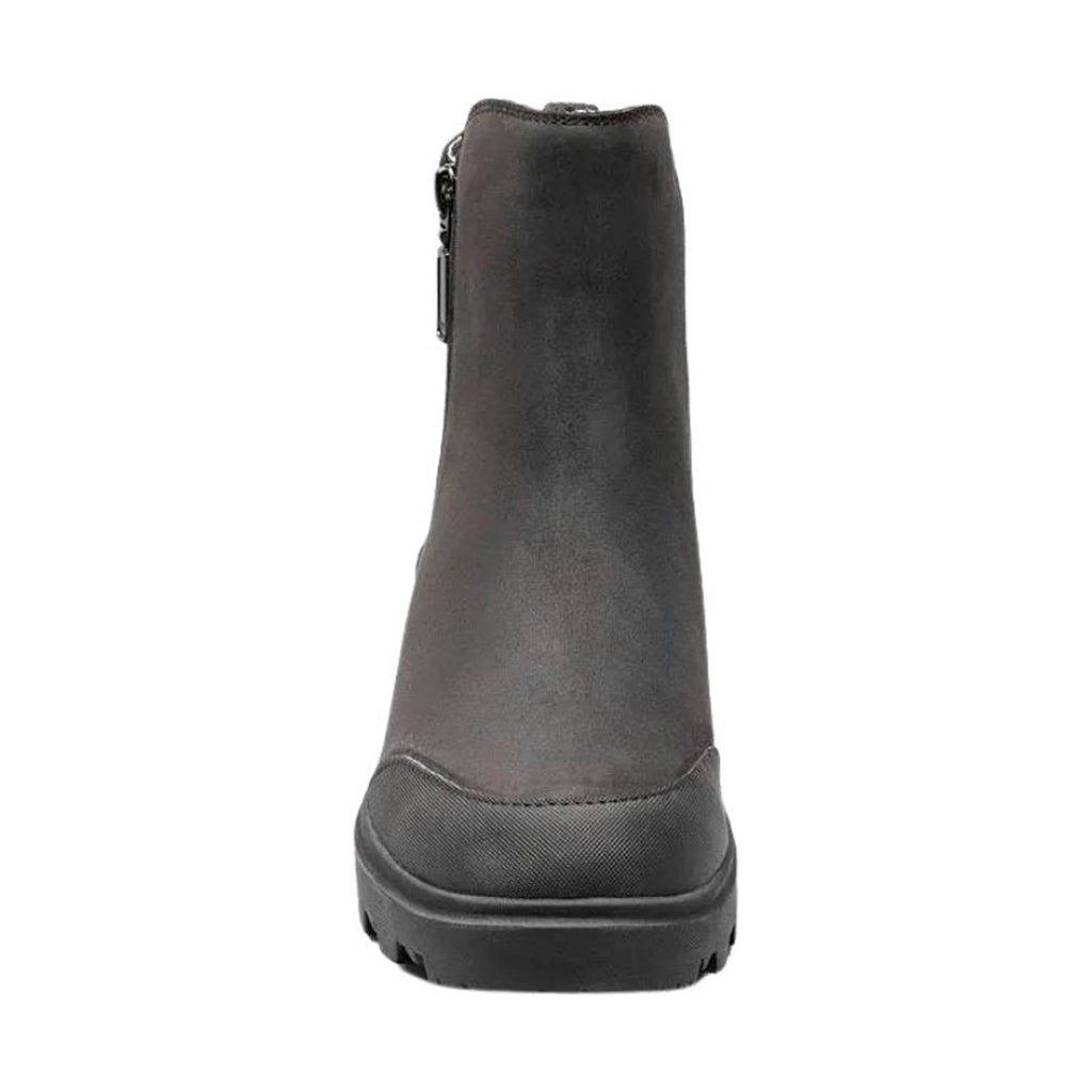 Bogs Women's Holly Zip Leather Rain Boot - Black - Lenny's Shoe & Apparel