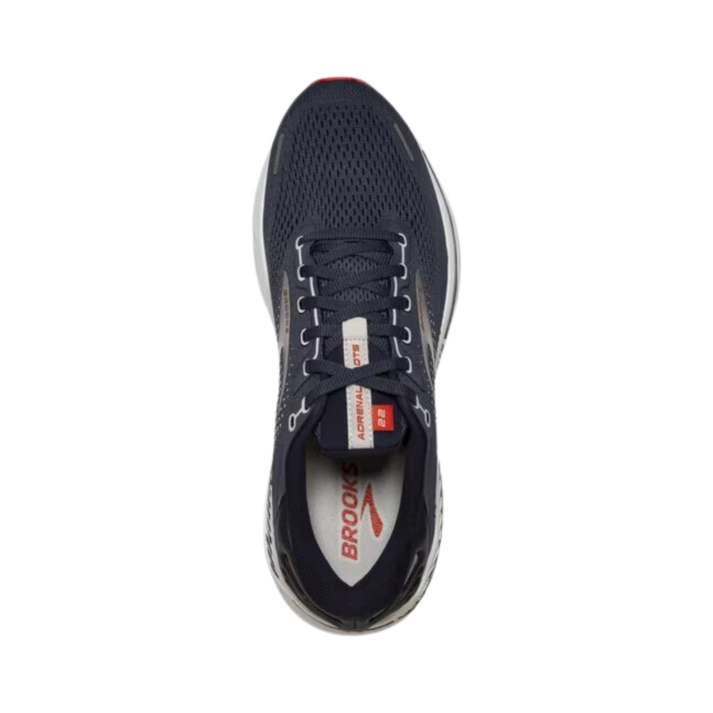 Brooks Men's Adrenaline GTS 22 Road Running Shoes - Peacoat/India Ink/Grenadine - Lenny's Shoe & Apparel
