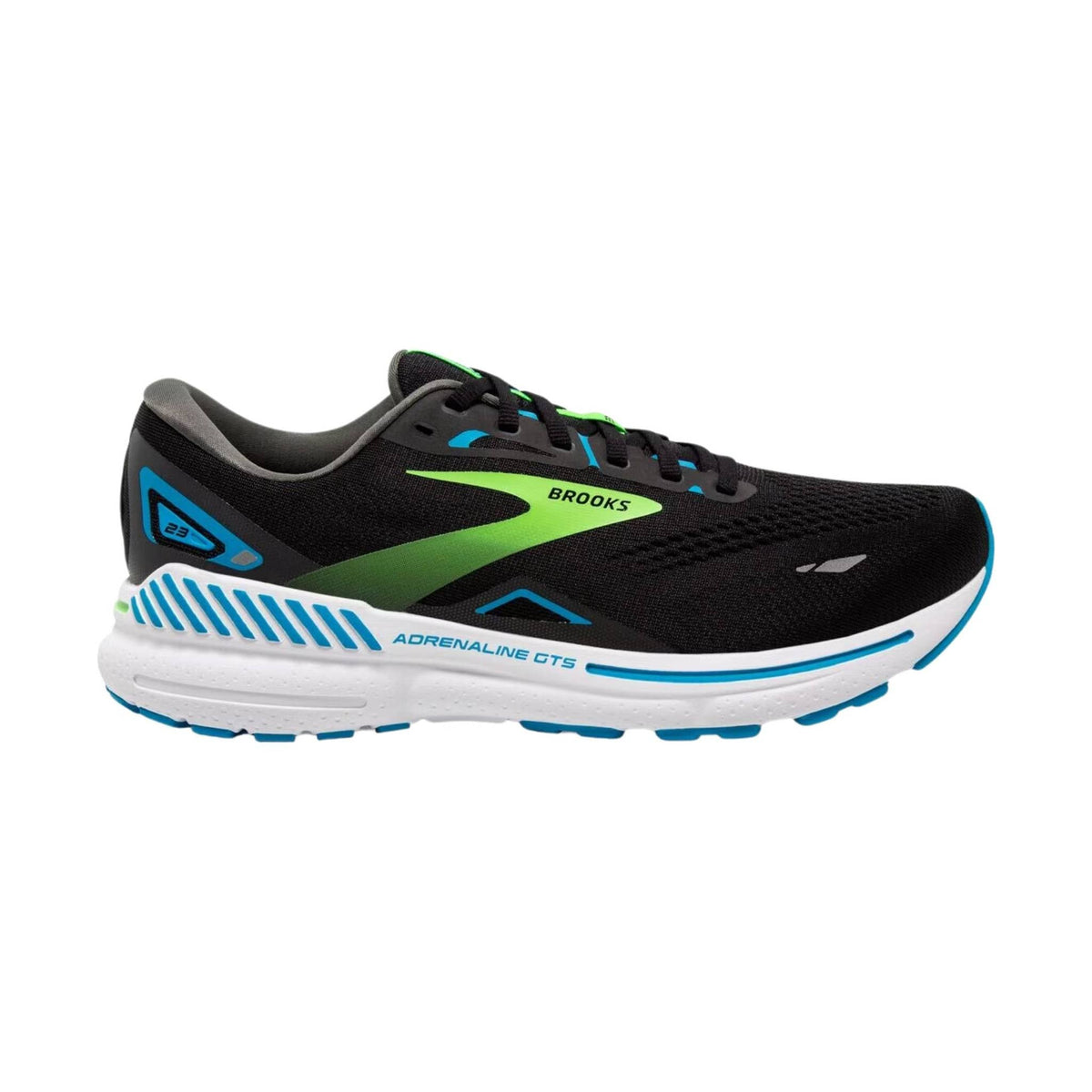 Brooks Men's Adrenaline GTS 23 Running Shoe - Black/Hawaiian Ocean/Gre ...