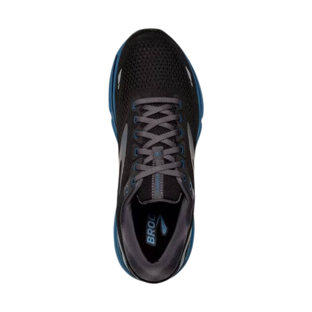 Brooks Men's Ghost 15 Road Running Shoes - Black/Blackened Pearl/ Blue - Lenny's Shoe & Apparel