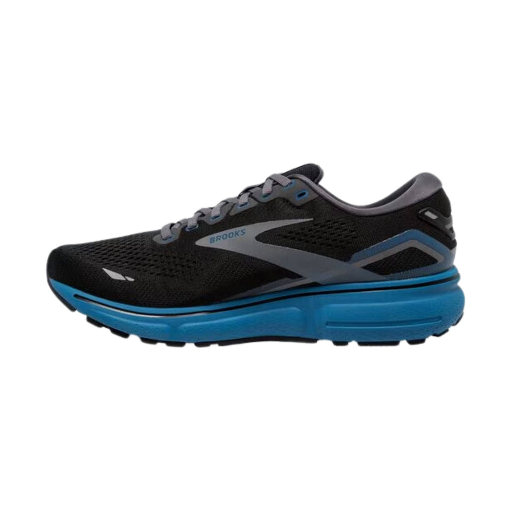 Brooks Men's Ghost 15 Road Running Shoes - Black/Blackened Pearl/ Blue - Lenny's Shoe & Apparel