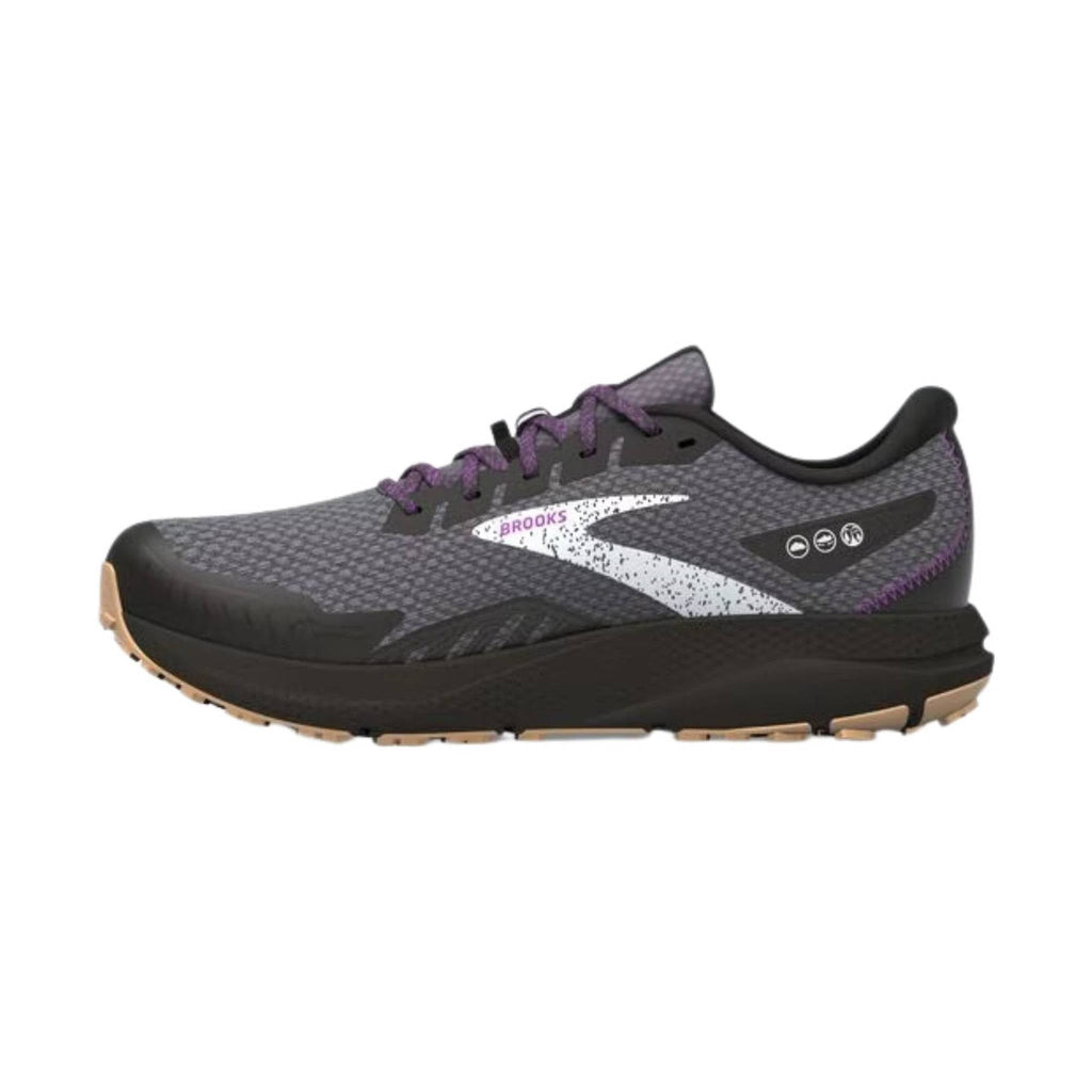 Brooks Women's Divide 4 GTX Running Shoe - Black/Blackened Pearl/Purple - Lenny's Shoe & Apparel