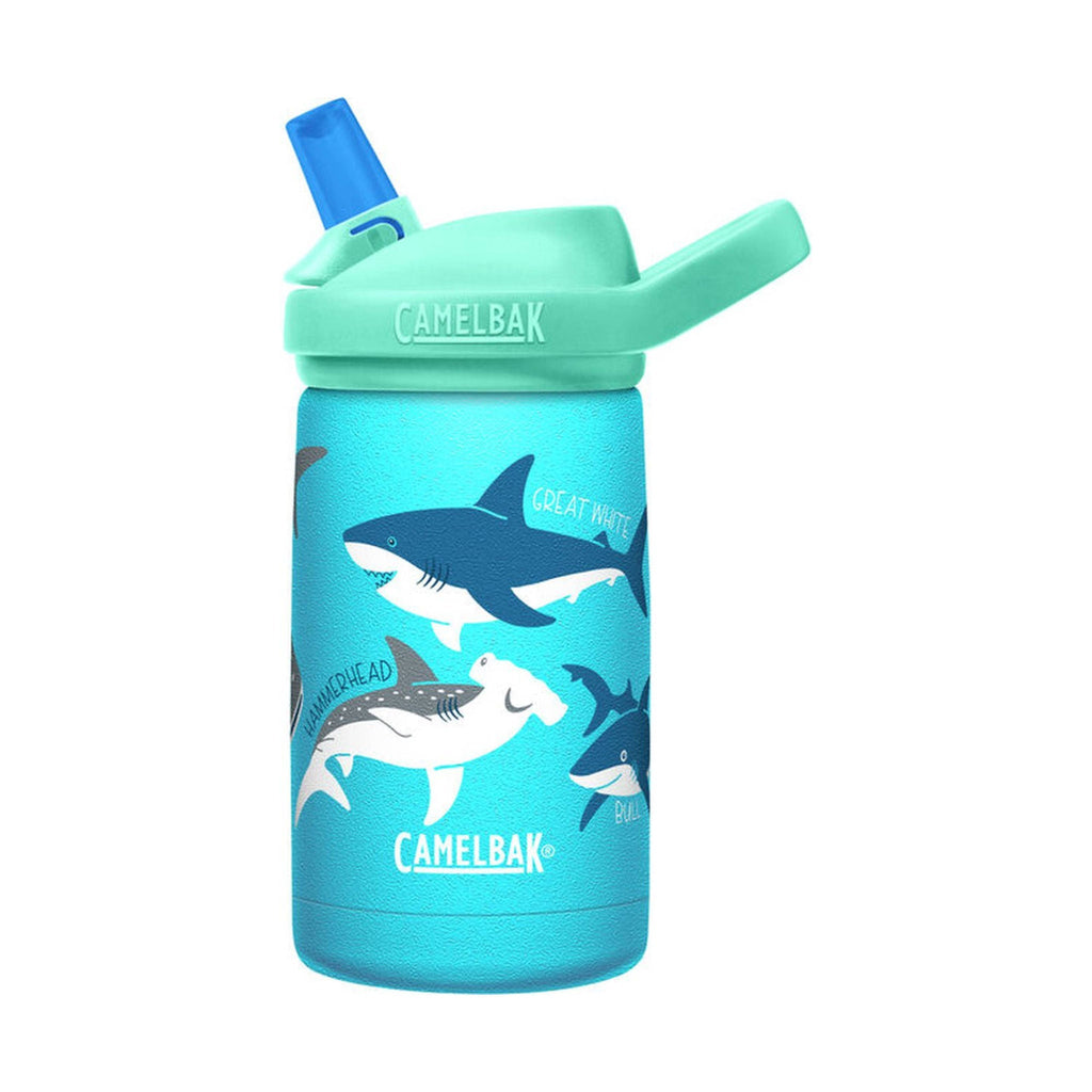 Camelbak Kids' 12oz Eddy Stainless Steel Water Bottle - Sharks/Blue - Lenny's Shoe & Apparel