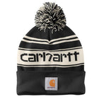 Carhartt Knit Pom-Pom Cuffed Beanie - Black / Winter White - Lenny's Shoe & Apparel