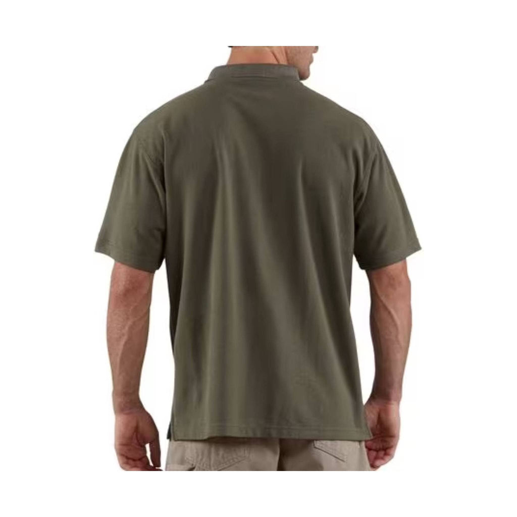 Carhartt Men's Contractor's Short Sleeve Pocket Work Polo Shirt - Moss - Lenny's Shoe & Apparel