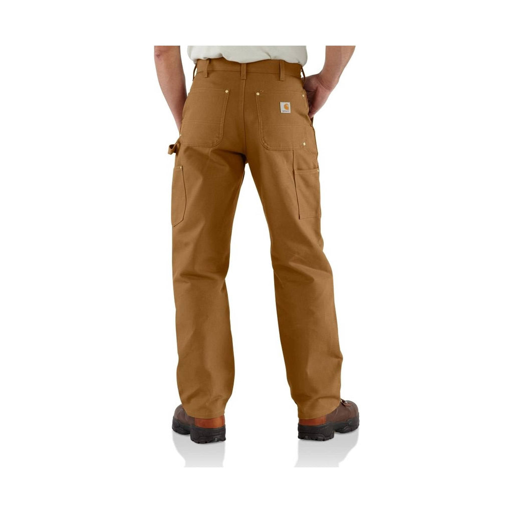 Carhartt Men's Firm Duck Double Front Work Dungaree - Brown - Lenny's Shoe & Apparel
