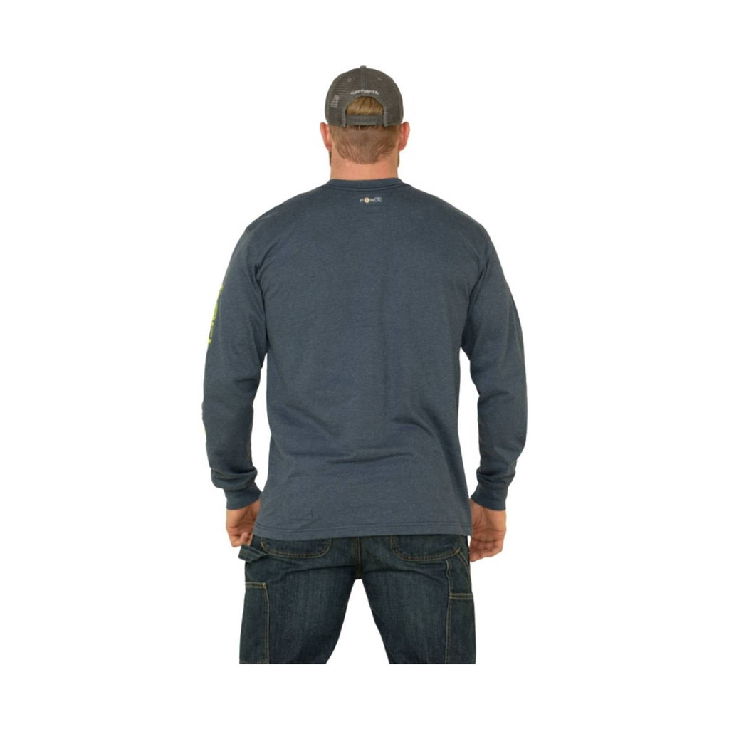 Carhartt Men's Flame Resistant Force Long-Sleeve T-Shirt - Dark Blue Heather - Lenny's Shoe & Apparel