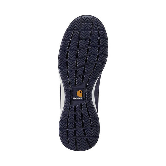 Black textured work shoe outsole with Carhartt logo in the center