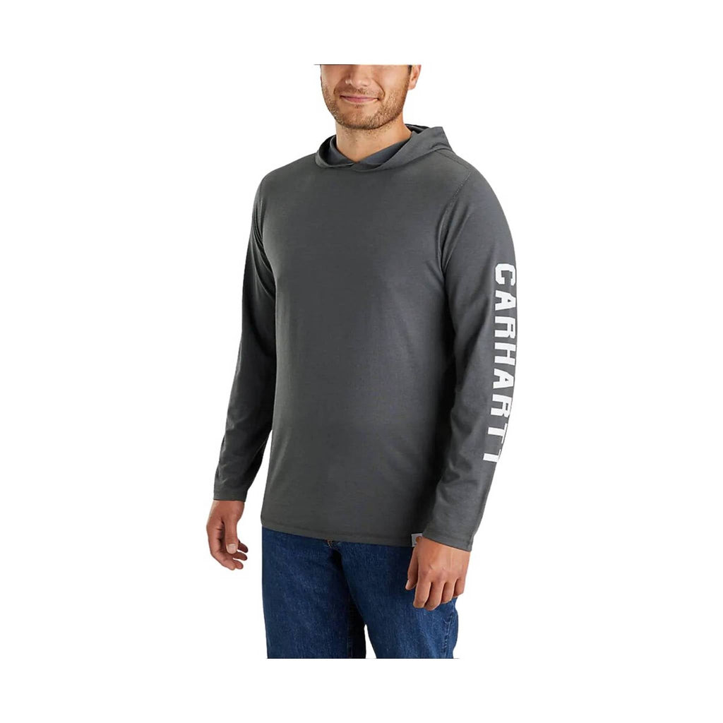 Carhartt Men's Force Relaxed Fit Midweight Long-Sleeve Graphic Hoodie - Carbon Heather - Lenny's Shoe & Apparel