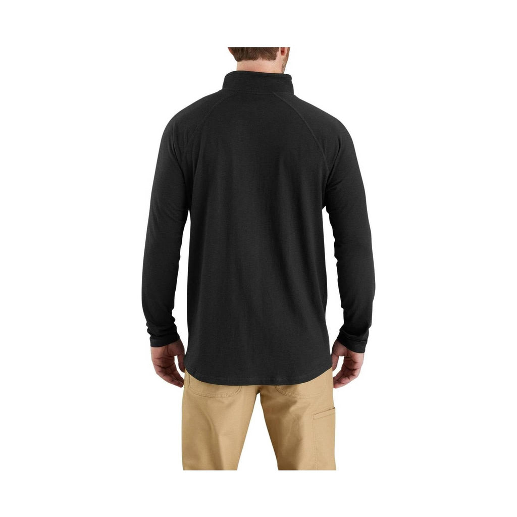 Carhartt Men's Force Relaxed Fit Quarter Zip Pocket T-Shirt - Black - Lenny's Shoe & Apparel