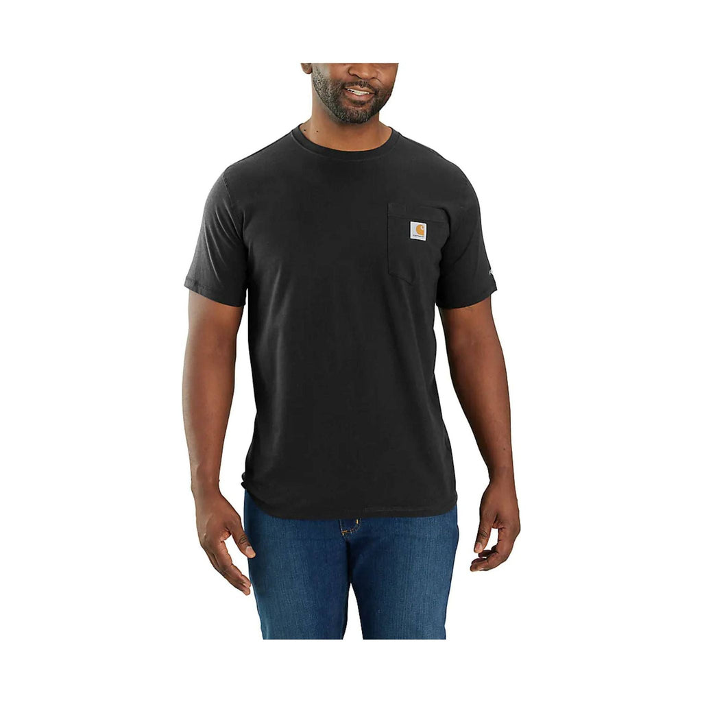 Carhartt Men's Force Relaxed Fit Short-Sleeve Pocket T-Shirt - Black - Lenny's Shoe & Apparel