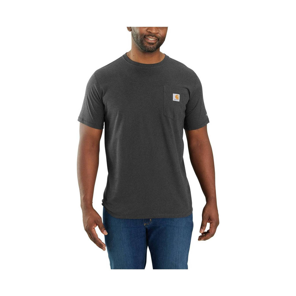 Carhartt Men's Force Relaxed Fit Short-Sleeve Pocket T-Shirt - Carbon Heather - Lenny's Shoe & Apparel