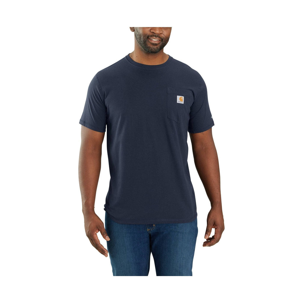Carhartt Men's Force Relaxed Fit Short-Sleeve Pocket T-Shirt - Navy - Lenny's Shoe & Apparel
