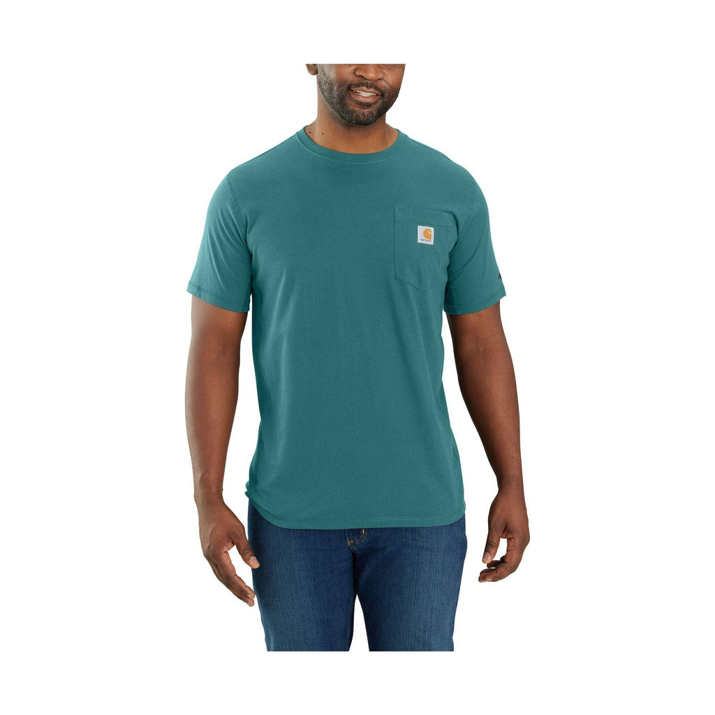 Carhartt Men's Force Relaxed Fit Short-Sleeve Pocket T-Shirt - Sea Pine - Lenny's Shoe & Apparel