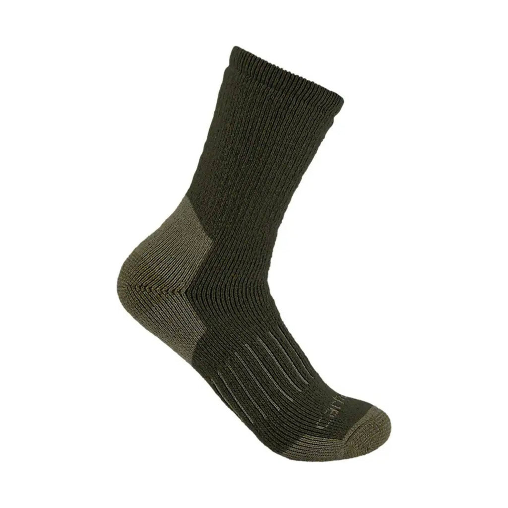 Carhartt Men's Heavyweight Synthetic Wool Blend Crew Sock - Moss - Lenny's Shoe & Apparel