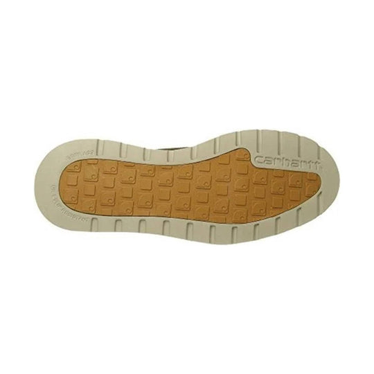 Boot outsole with beige tread and a tan textured center insert