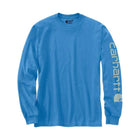 Carhartt Men's Long Sleeve Graphic Logo T-Shirt - Blue Lagoon Heather - Lenny's Shoe & Apparel