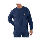 Carhartt Men's Long Sleeve Workwear Pocket T-Shirt - Dark Cobalt Heather - Lenny's Shoe & Apparel