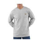 Carhartt Men's Long Sleeve Workwear Pocket T-Shirt - Heather Gray - Lenny's Shoe & Apparel