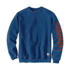 Carhartt Men's Loose Fit Midweight Crewneck Logo Sleeve Graphic Sweatshirt - Lakeshore Heather - Lenny's Shoe & Apparel