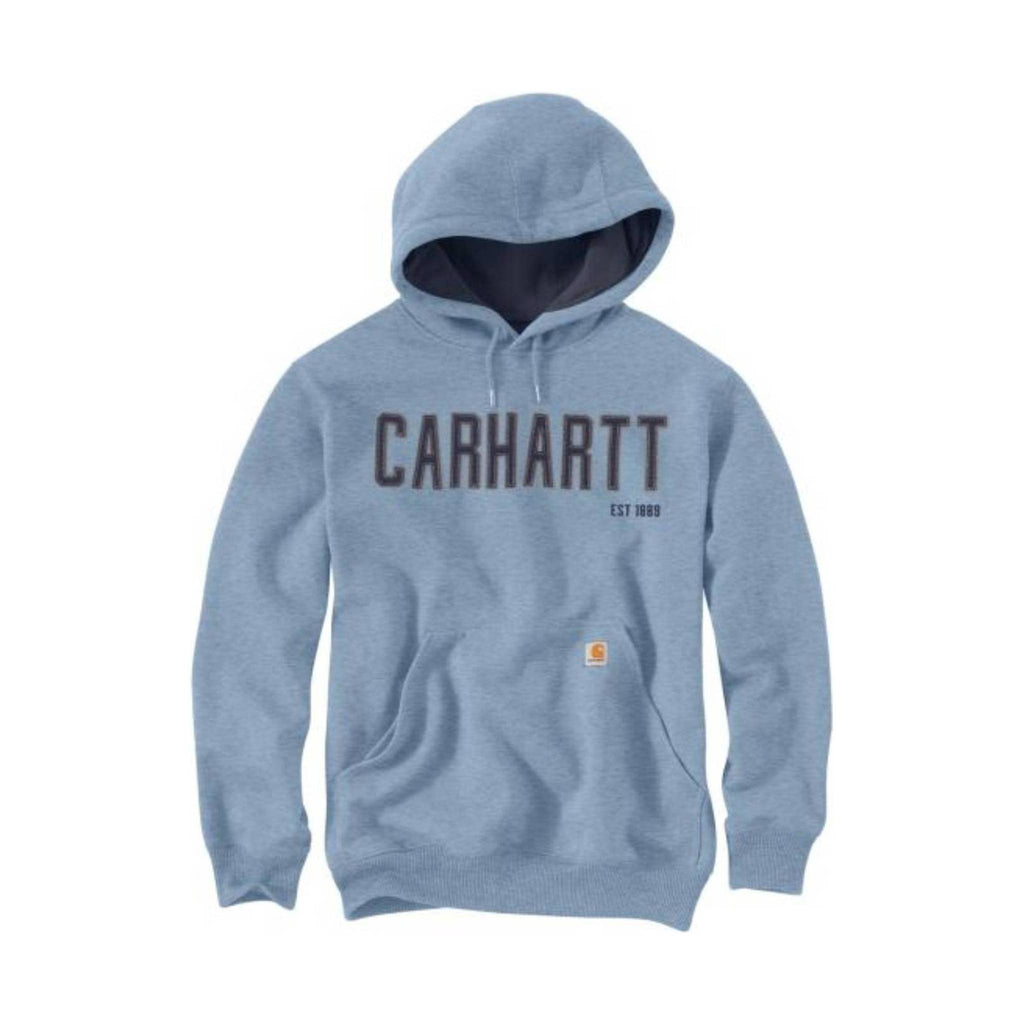 Carhartt Men's Loose Fit Midweight Graphic Logo Hoodie - Alpine Blue Heather - Lenny's Shoe & Apparel