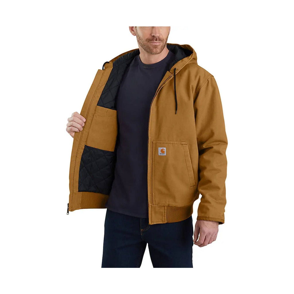 Carhartt Men's Loose Fit Washed Duck Insulated Active Jac - Carhartt Brown - Lenny's Shoe & Apparel