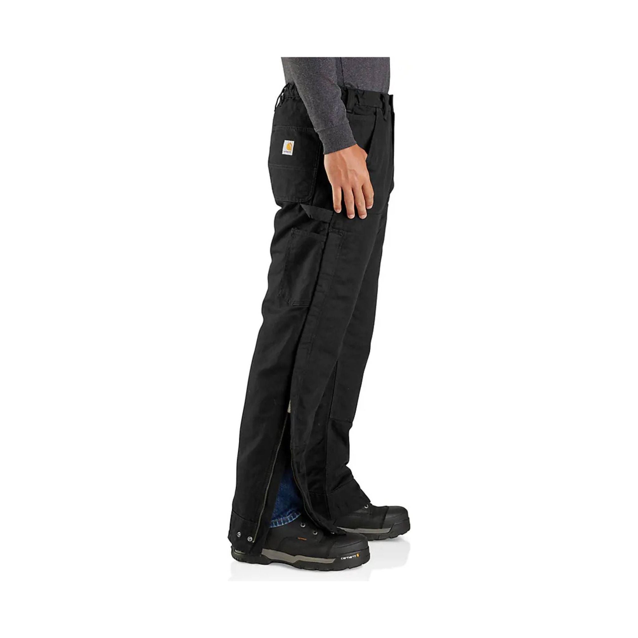 Carhartt Men's Loose Fit Washed Duck Insulated Pant - Black