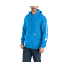 Carhartt Men's Midweight Hooded Logo Sweatshirt - Blue Glow - Lenny's Shoe & Apparel
