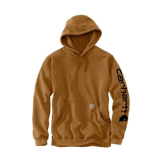 Carhartt Men's Midweight Hooded Logo Sweatshirt - Carhartt Brown - Lenny's Shoe & Apparel