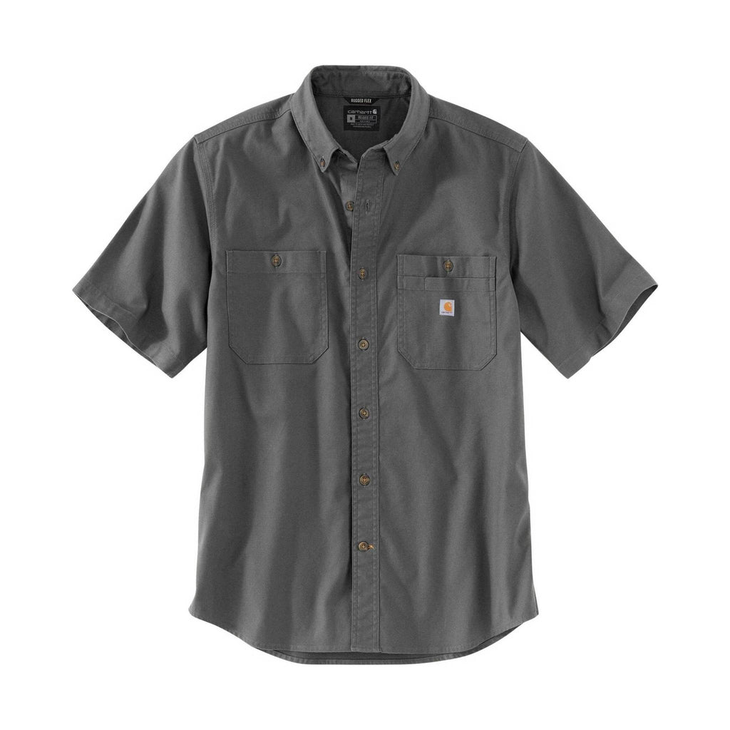Carhartt Men's Rugged Flex Rigby Short Sleeve Work Shirt - Gravel - Lenny's Shoe & Apparel